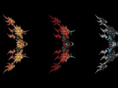 Lion King Bow Low-poly 3D model