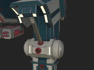 3d Fighting Robot Low-poly 3D model