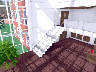 Stairs SHC Quick Office LM Low-poly 3D model