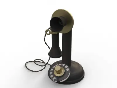 antique ancient table phone 3D model