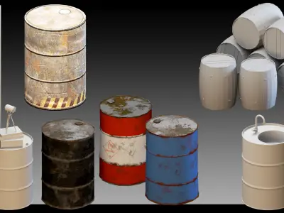 55- Industrial objects 3D model