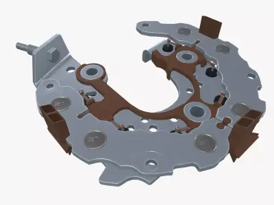 Alternator rectifier Low-poly 3D model