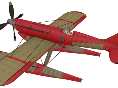 Macchi MC72 Low-poly 3D model