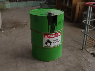 Oil Barrel Oil canister Fuel Barrel Low-poly 3D model
