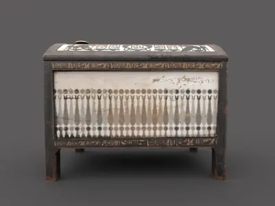 Egyptic Chest Low-poly 3D model