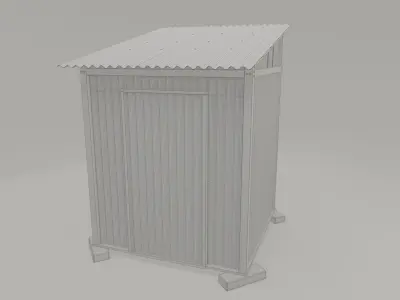 Outhouse Toilet  - Low Poly Low-poly 3D model