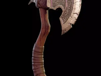 Stylized Game Ready Axe Low-poly 3D model