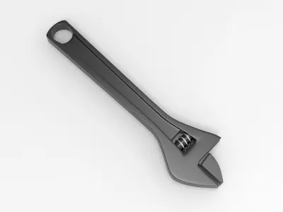 Wrench Low-poly 3D model 36
