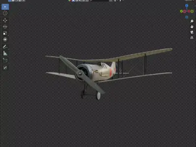 Vintage Airplane Free 3D model