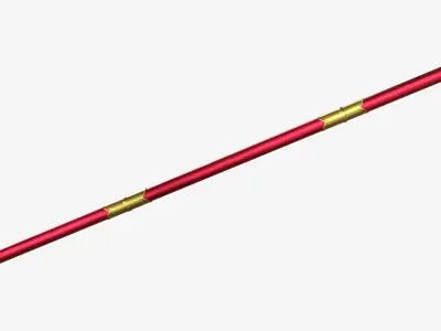 Japanese Spear 6FT Bo 4 colors 3D model