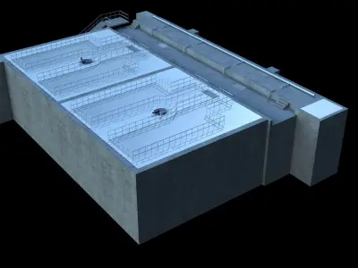 Sewage treatment plant 3D model purchase