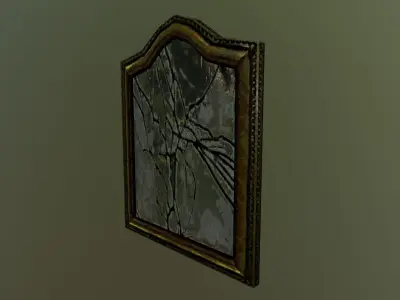 Broken mirror Low-poly 3D model