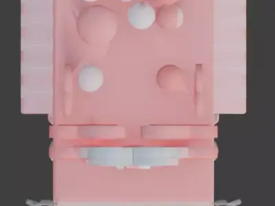Stylized Valentine  Convertible Car Low-poly 3D model