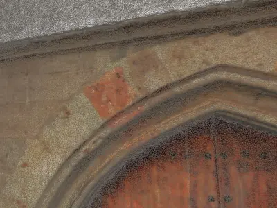 Church side door - HD scan 3D model