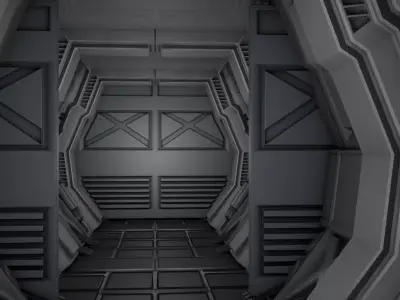 Sci Fi Corridor 3D model 167
