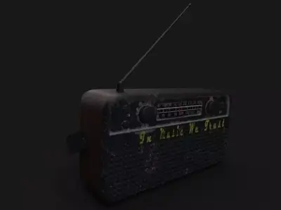 Radio retro Free low-poly 3D model