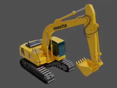 Komatsu PC200-8 Excavator 3D model