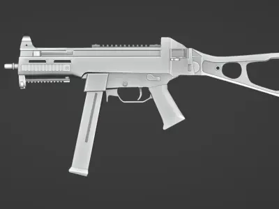 smg45 gun Low-poly 3D model