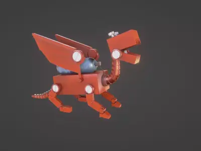 Toy Dragon Rigged and Animated 3D Model  Low-poly 3D model