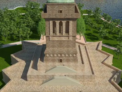 Statue of Liberty Island 3D model