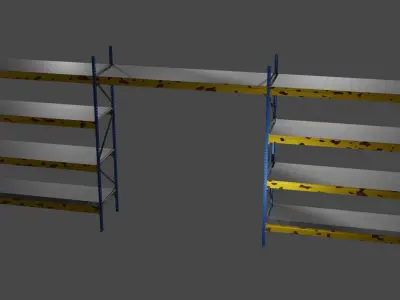 Warehouse Shelves 3D model buy