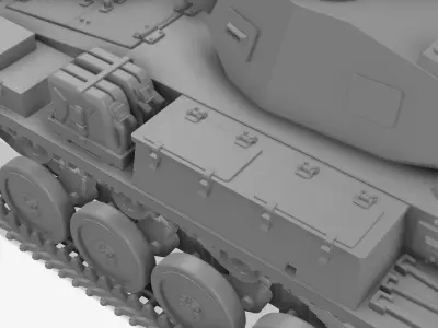 Panzerkampfwagen II Ausf F - Scale 1-100 3D print model