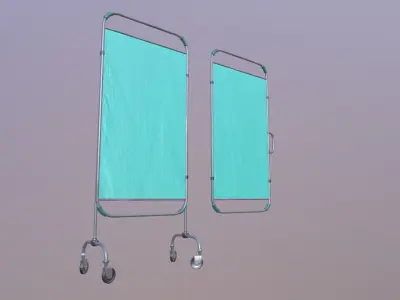 Hospital Curtain Low-poly 3D model