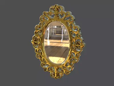 MIRROR gold ornate 3D model