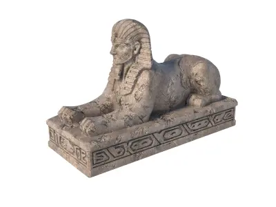 sphinx 3 Low-poly 3D model