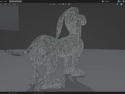 Brown Dog 3d Model Low-poly 3D model