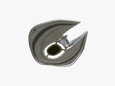 Alien Spaceship UFO D01 Steel - Sci Fi Spacecraft Design Low-poly 3D model