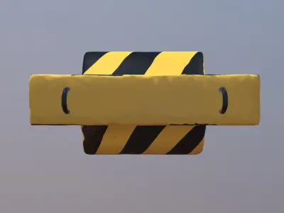 Dirty Road Barrier 3D model