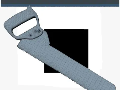 Handsaw Middle Poly 3D model