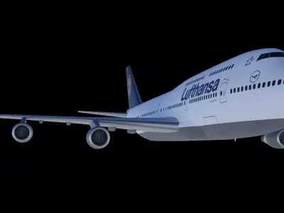 Boeing 747-400 3D model purchase