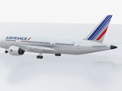 Boeing 787 Dreamliner Air france Low-poly 3D model