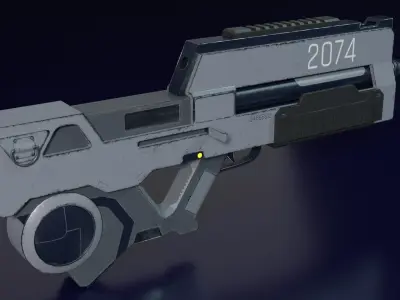 AK2074 Lowpoly PBR Game ready model SCI FI Low-poly 3D model
