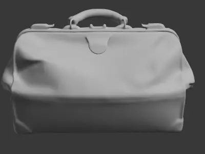 Vintage Leather Briefcase 3D model