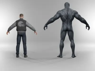 Eddie Brock And  Venom 3D model