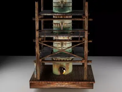 fuel tank 3d model Low-poly 3D model