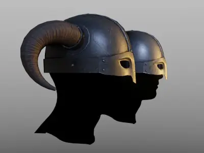 Viking Helmet LowPoly Low-poly 3D model