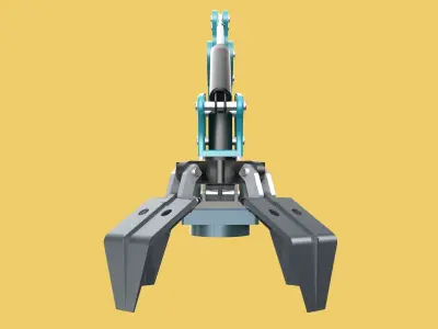 SCRAP RUBBISH GARBAGE WASTE LOADER GRABBER CRANE LIFTING GRAPPLE 3D model