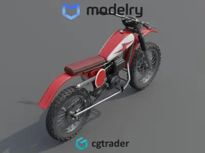 Motocross Motorcycle 3D model