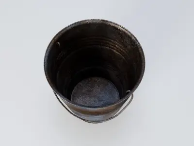 Rusty Metal Bucket 3D model
