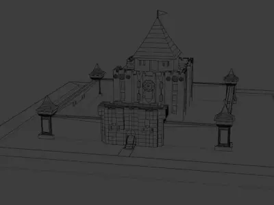 Castle lego Free low-poly 3D model