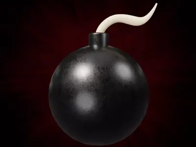 Medieval Bomb Low-poly 3D model