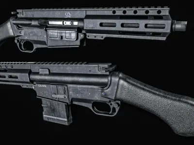 SCR RAIDER PISTOL Low-poly 3D model