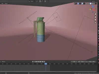 Grenade Smoke Free 3D model