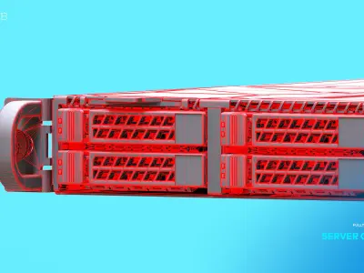 1 Unit Server Chassis 3D model