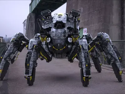 Scifi Spider Tank 3D model