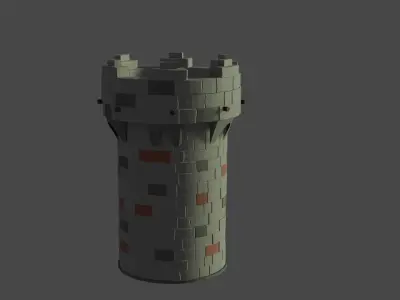 Medival Tower Free low-poly 3D model